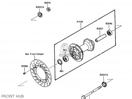 FRONT HUB - KX80-N1 1988 USA
