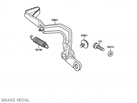 BRAKE PEDAL - KX80-N1 1988 USA