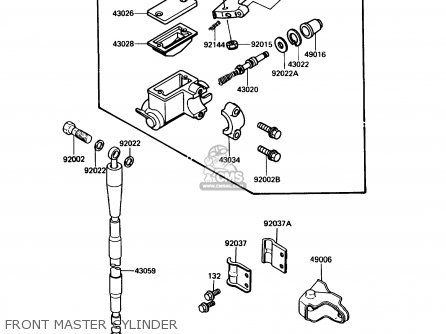 FRONT MASTER CYLINDER - KX80-N1 1988 USA