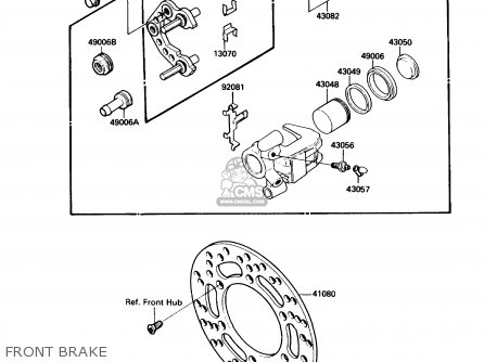 FRONT BRAKE - KX80-N1 1988 USA