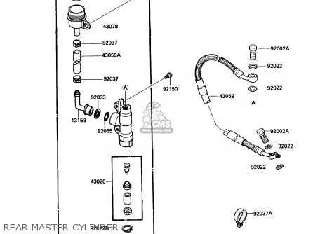 REAR MASTER CYLINDER - KX80-N1 1988 USA