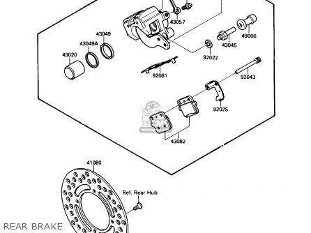 REAR BRAKE - KX80-N1 1988 USA
