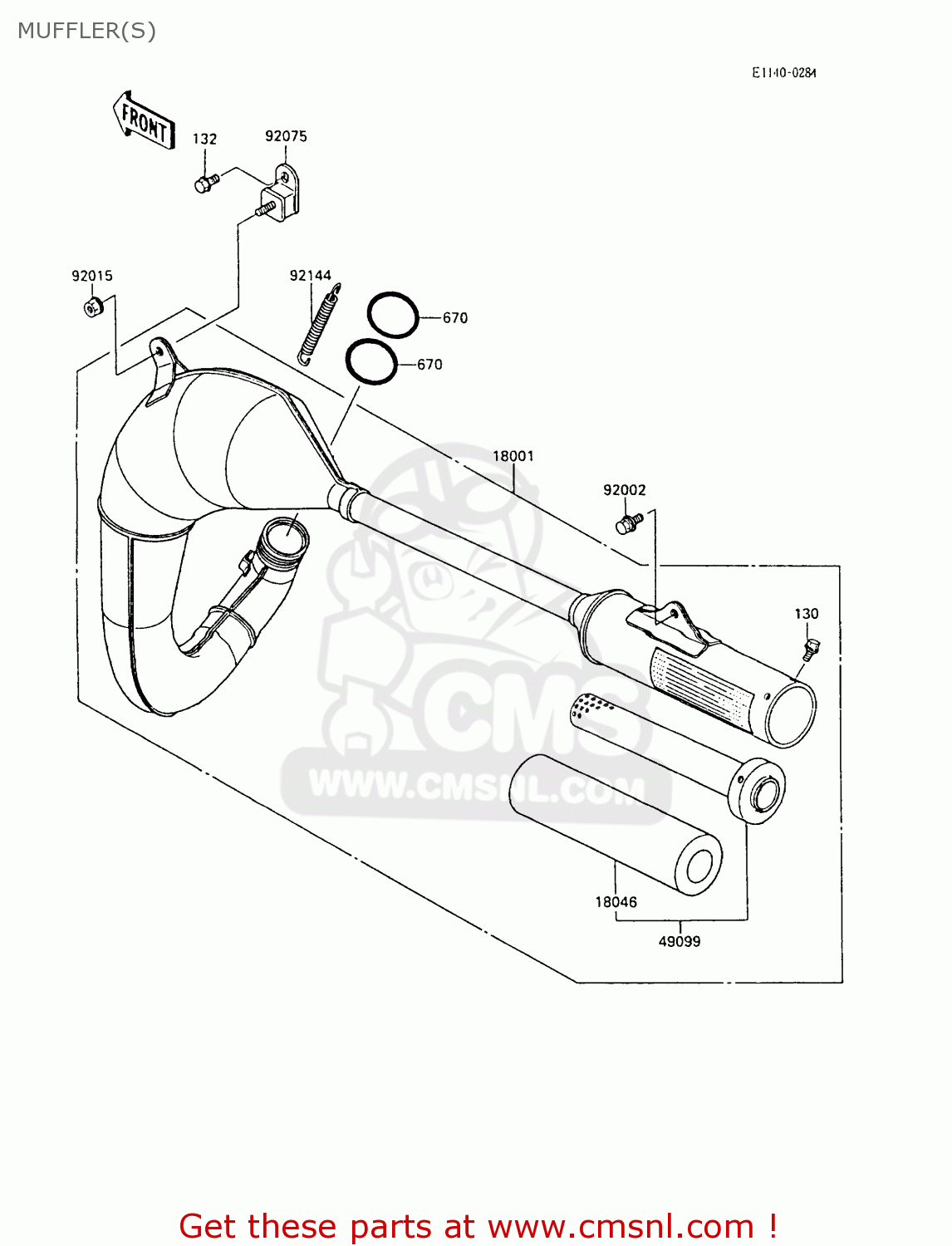 MUFFLER(S) KX80-N2 1989 AL