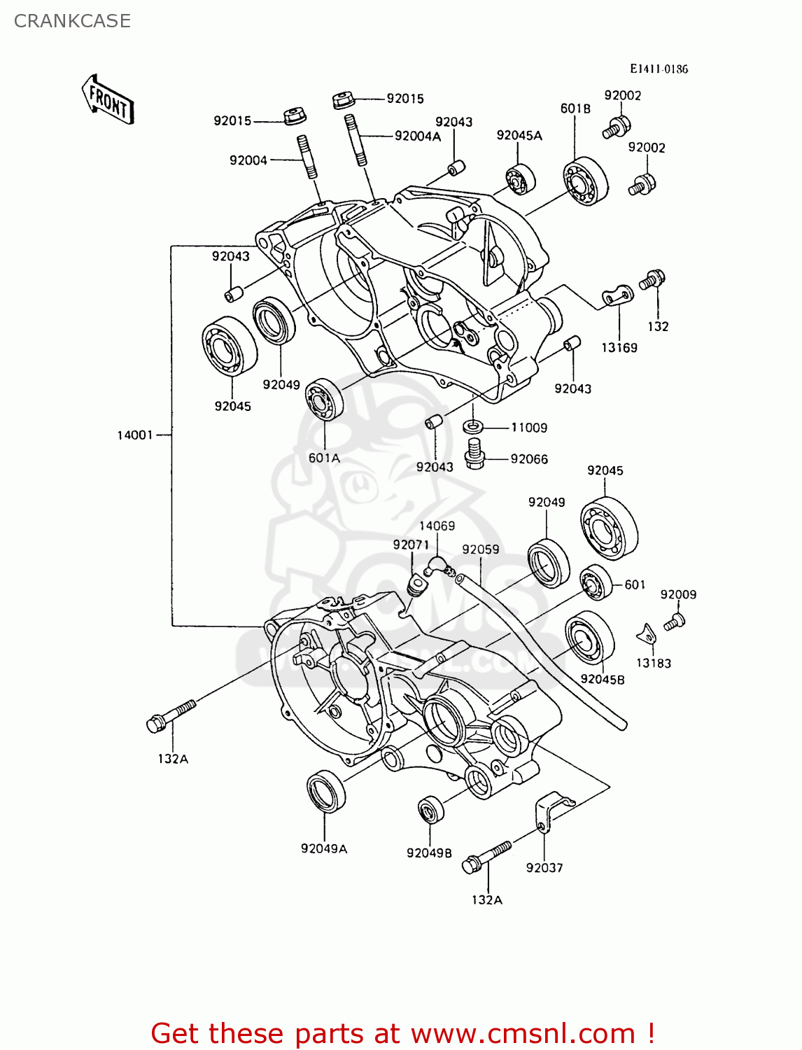 CRANKCASE KX80-N2 1989 AL