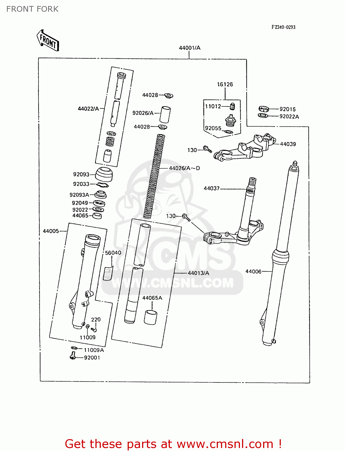 FRONT FORK KX80-N2 1989 AL