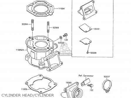 CYLINDER HEAD/CYLINDER - KX80-N2 1989 AL