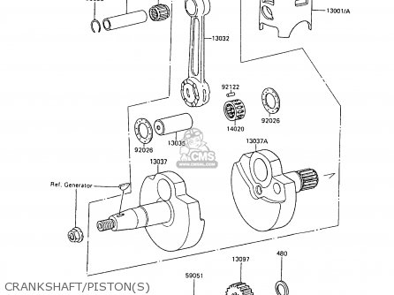 CRANKSHAFT/PISTON(S) - KX80-N2 1989 AL