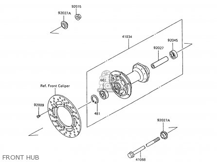 FRONT HUB - KX80-N2 1989 AL
