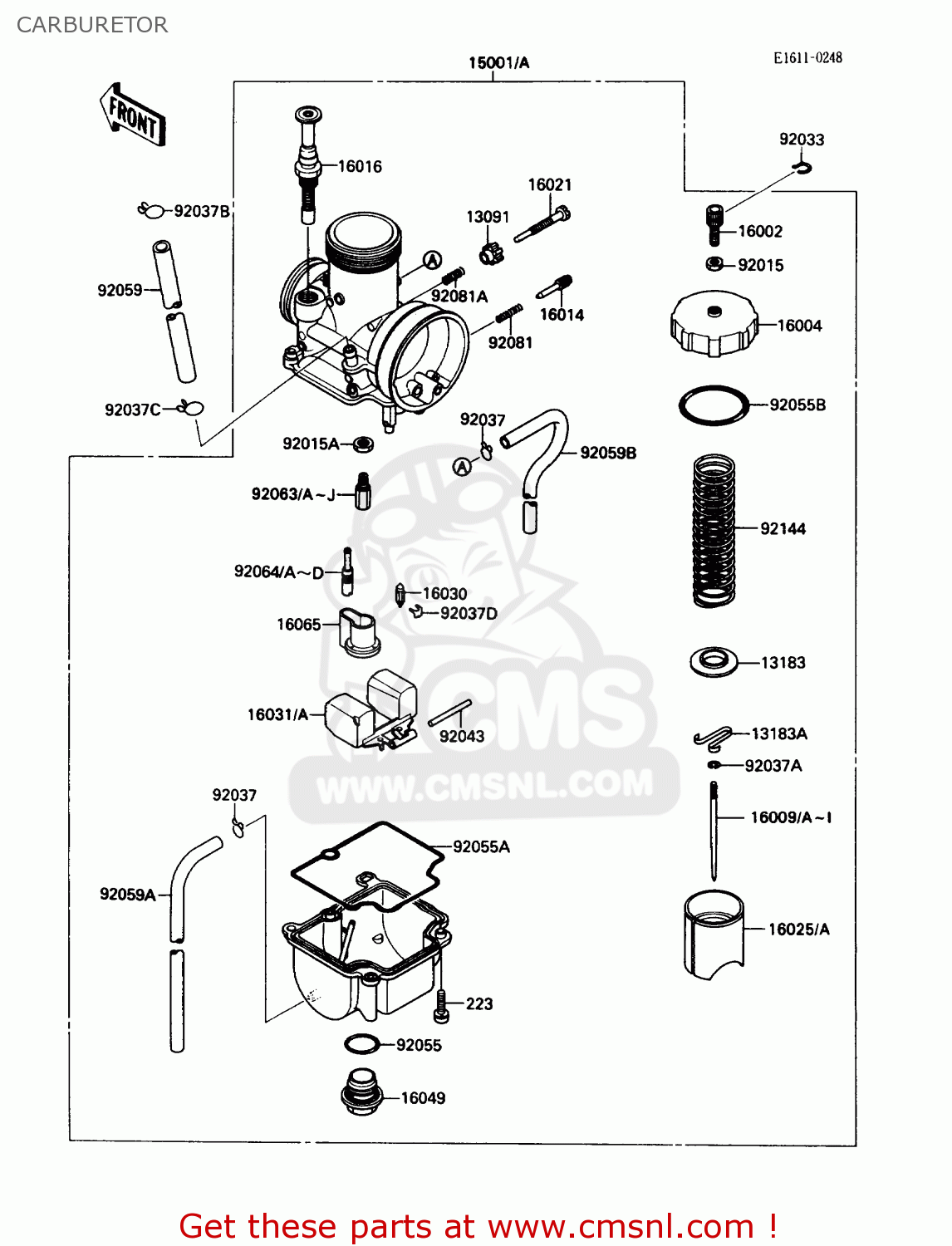 CARBURETOR KX80-N2 1989 USA CANADA