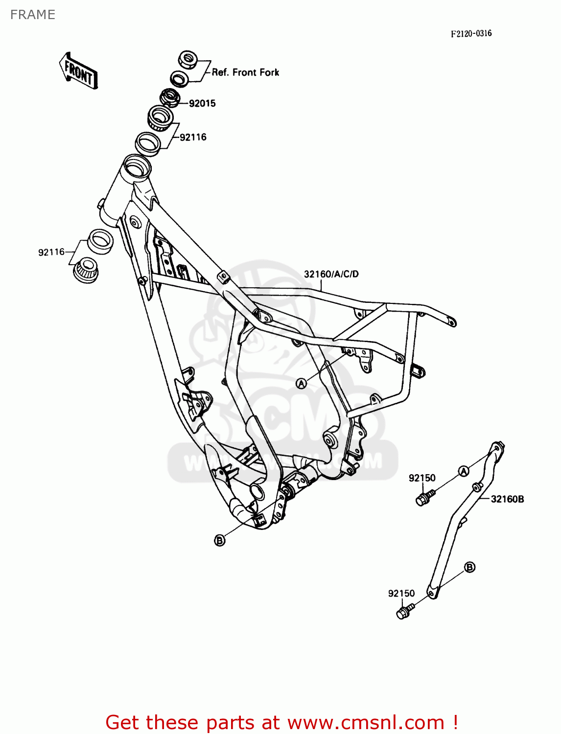 FRAME KX80-N2 1989 USA CANADA