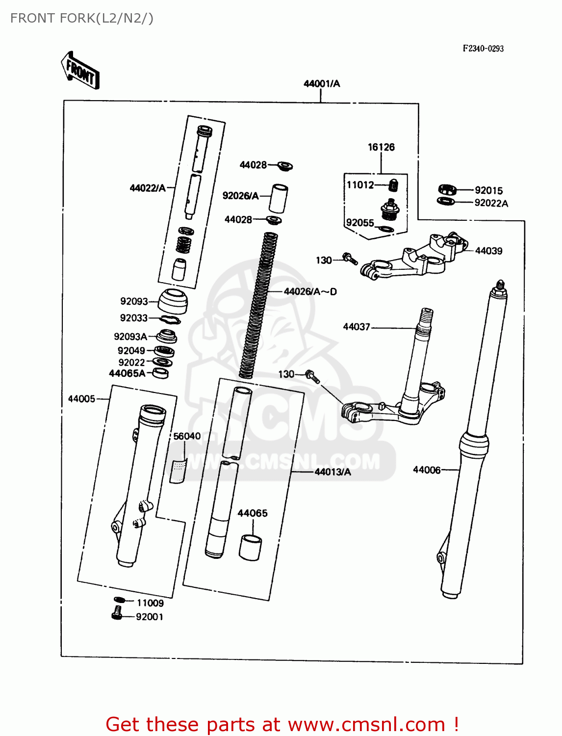 FRONT FORK(L2/N2/) KX80-N2 1989 USA CANADA