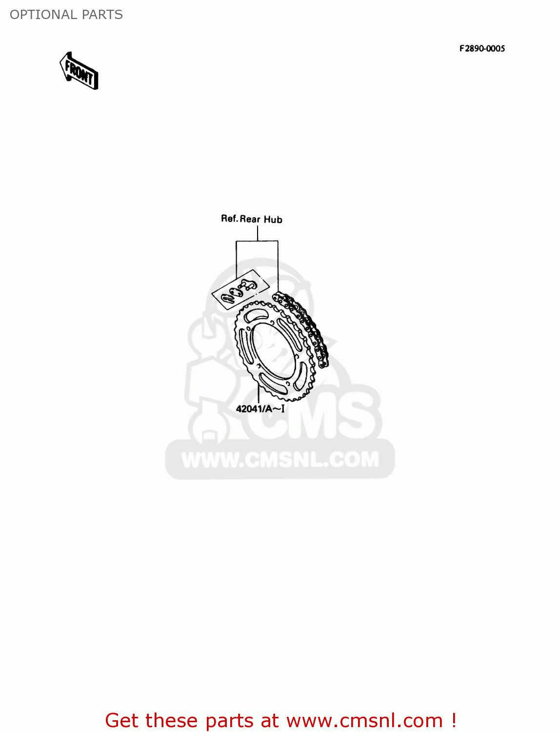 OPTIONAL PARTS KX80-N2 1989 USA CANADA
