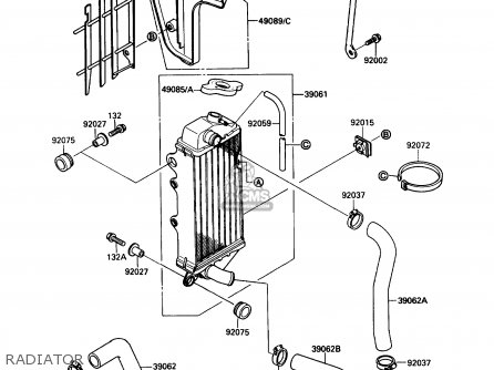 RADIATOR - KX80-N2 1989 USA CANADA