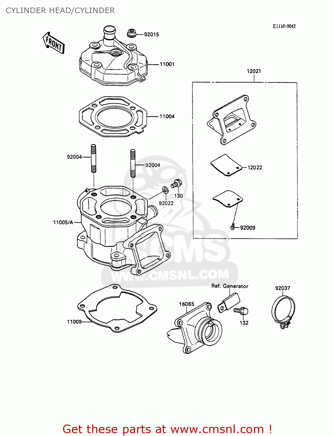 CYLINDER HEAD/CYLINDER KX80-N3 1990 UNITED KINGDOM AL