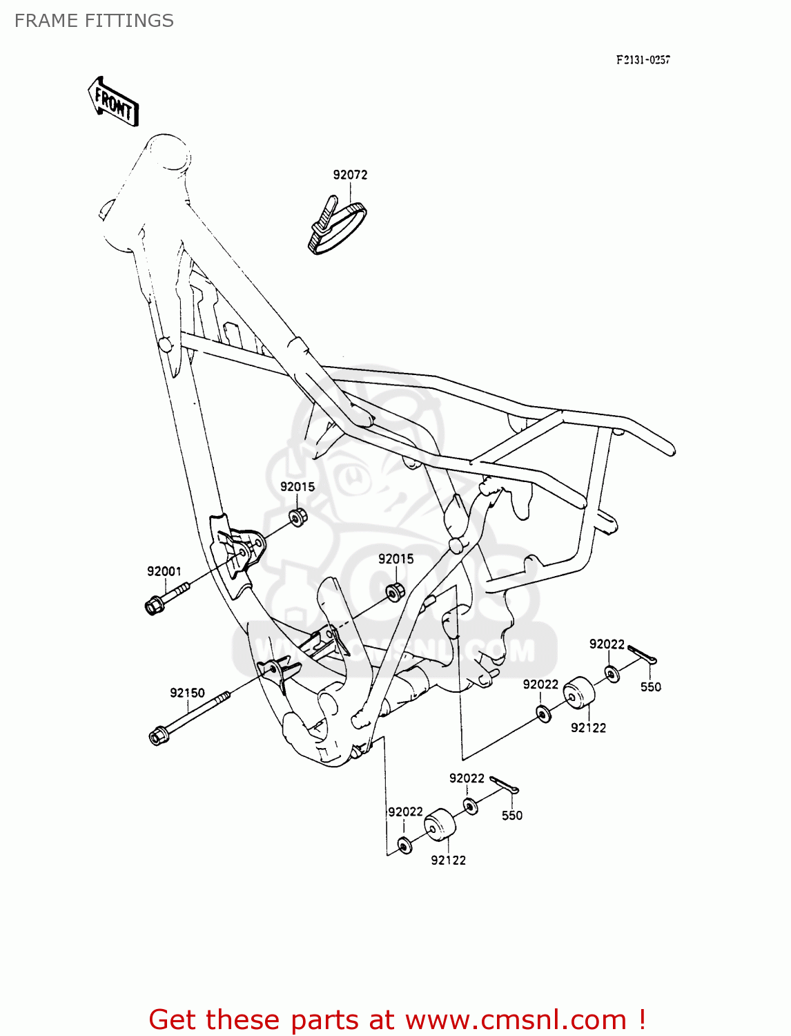 FRAME FITTINGS KX80-N3 1990 UNITED KINGDOM AL