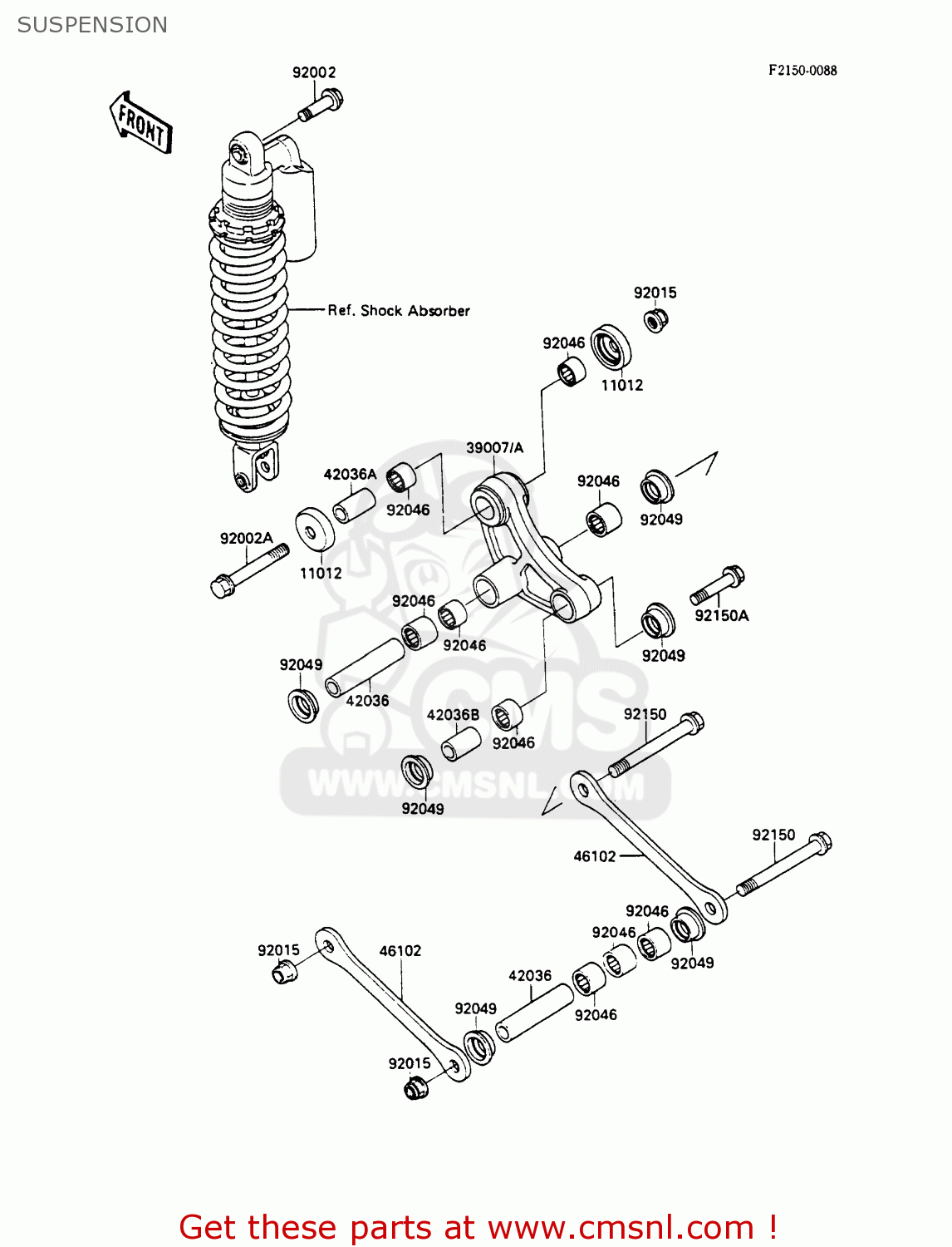 SUSPENSION KX80-N3 1990 UNITED KINGDOM AL