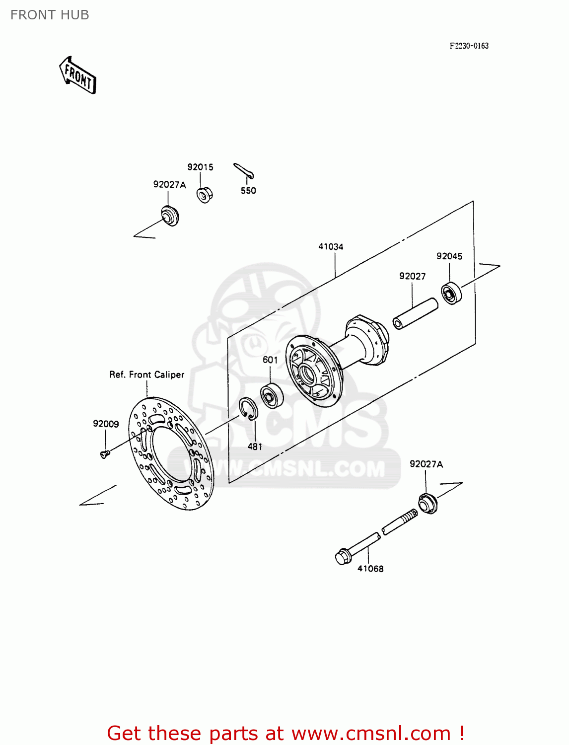 FRONT HUB KX80-N3 1990 UNITED KINGDOM AL