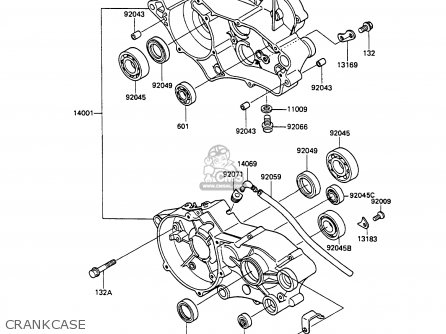 CRANKCASE - KX80-N3 1990 UNITED KINGDOM AL