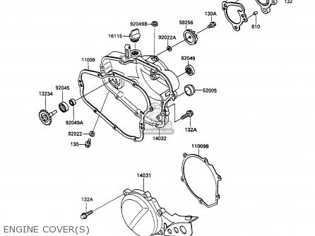 ENGINE COVER(S) - KX80-N3 1990 UNITED KINGDOM AL