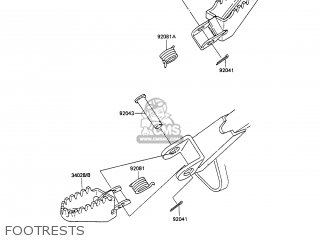 FOOTRESTS - KX80-N3 1990 UNITED KINGDOM AL