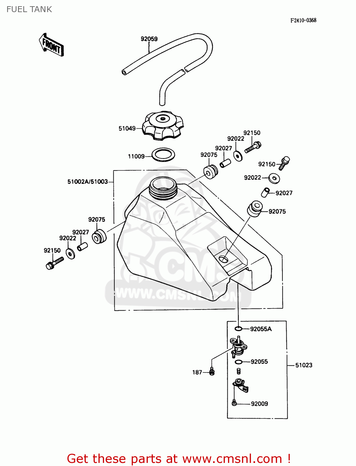FUEL TANK KX80-N3 1990 USA CANADA