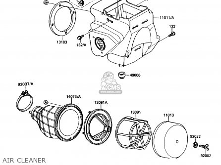 AIR CLEANER - KX80-N3 1990 USA CANADA