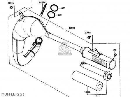 MUFFLER(S) - KX80-N3 1990 USA CANADA
