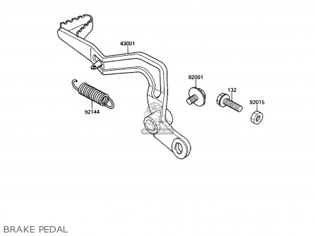 BRAKE PEDAL - KX80-N3 1990 USA CANADA