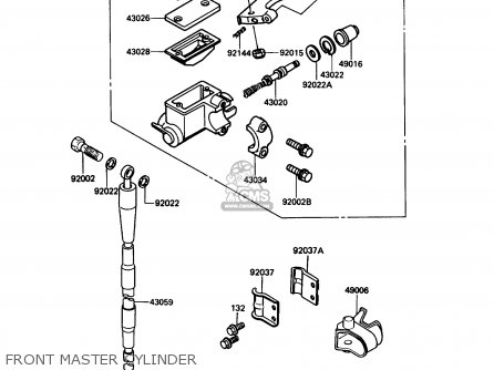 FRONT MASTER CYLINDER - KX80-N3 1990 USA CANADA