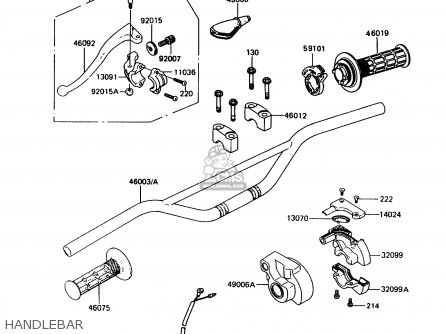 HANDLEBAR - KX80-N3 1990 USA CANADA