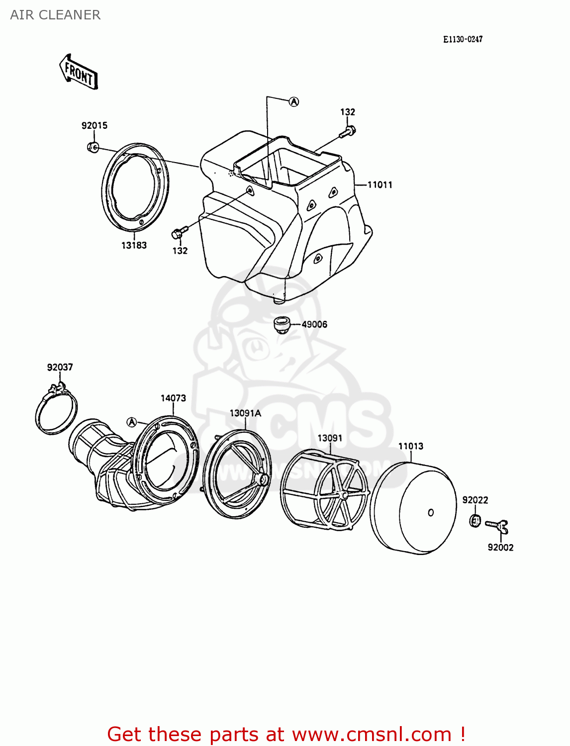 AIR CLEANER KX80-P1 1988 AL