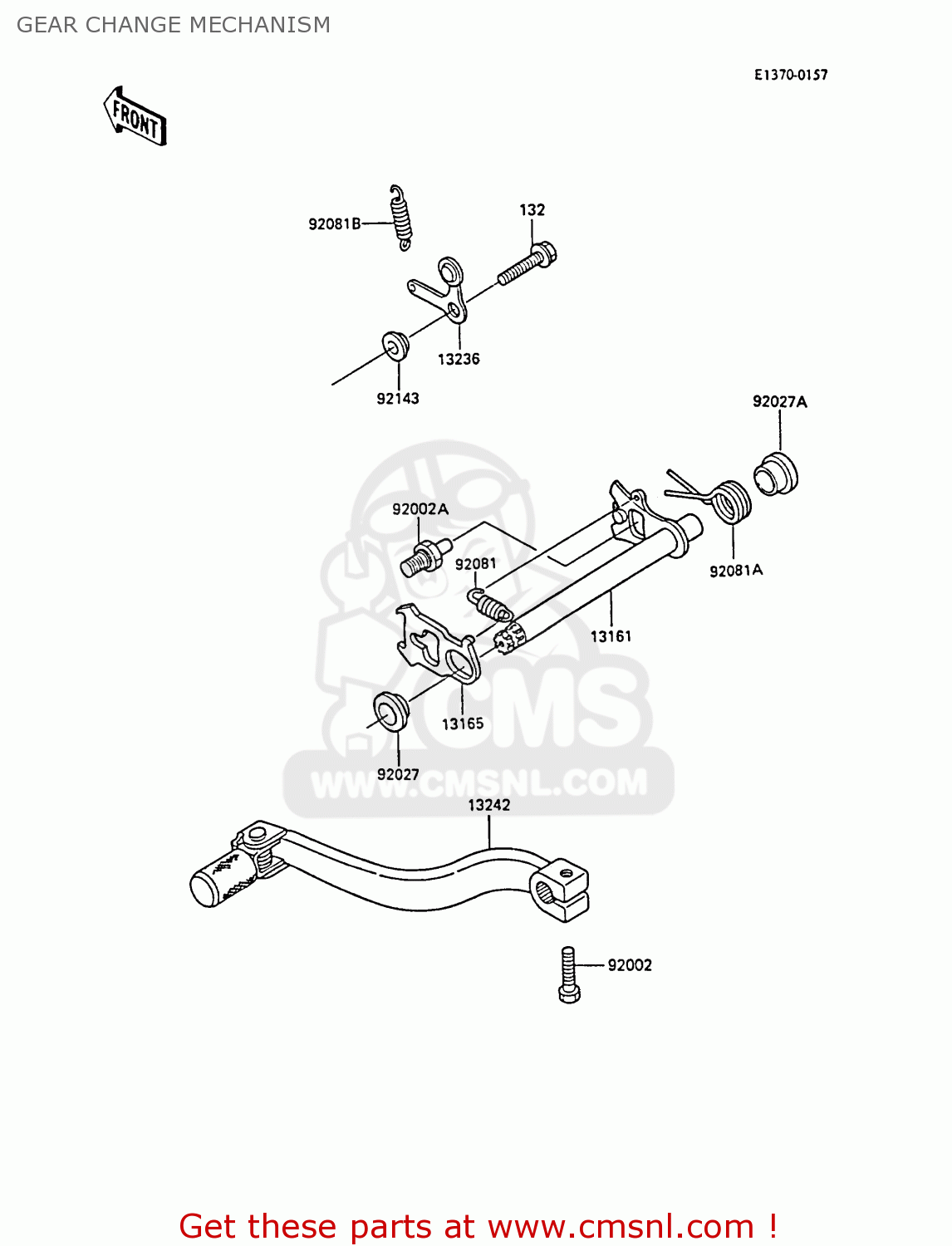 GEAR CHANGE MECHANISM KX80-P1 1988 AL