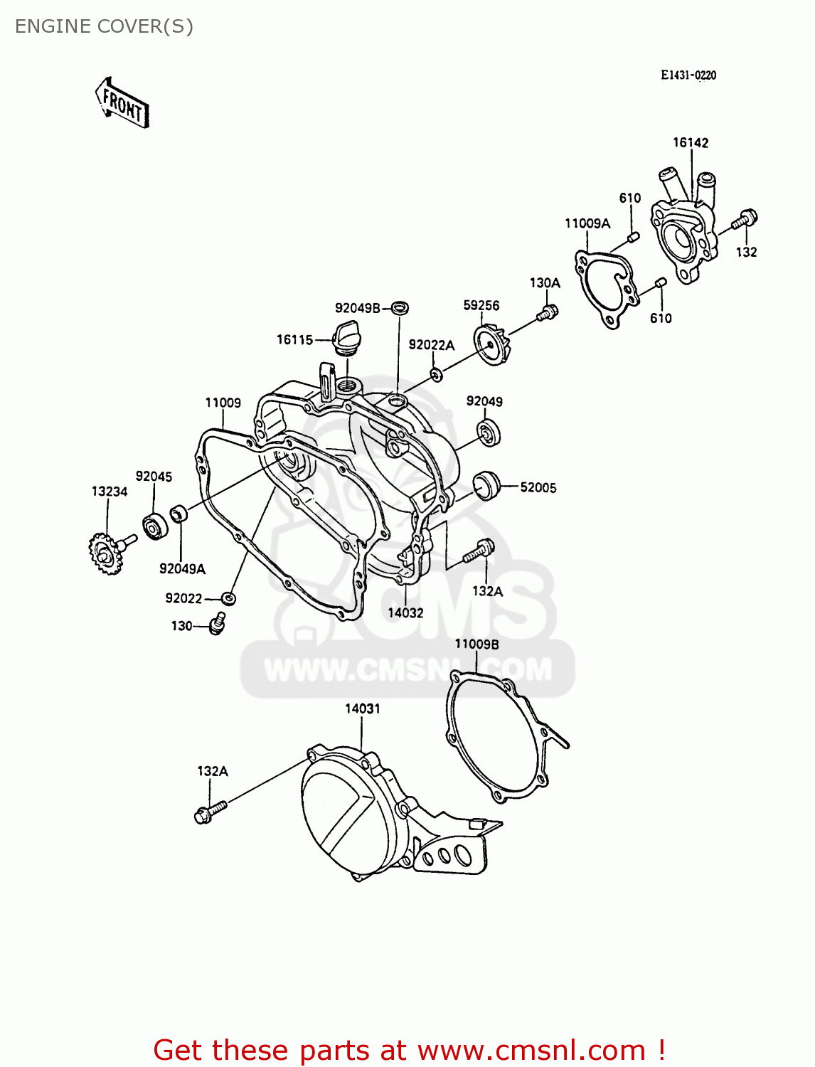 ENGINE COVER(S) KX80-P1 1988 AL