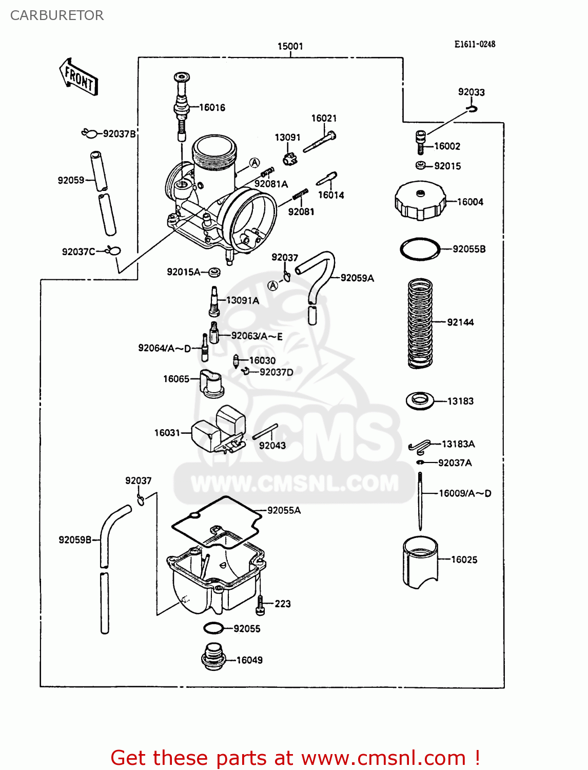 CARBURETOR KX80-P1 1988 AL