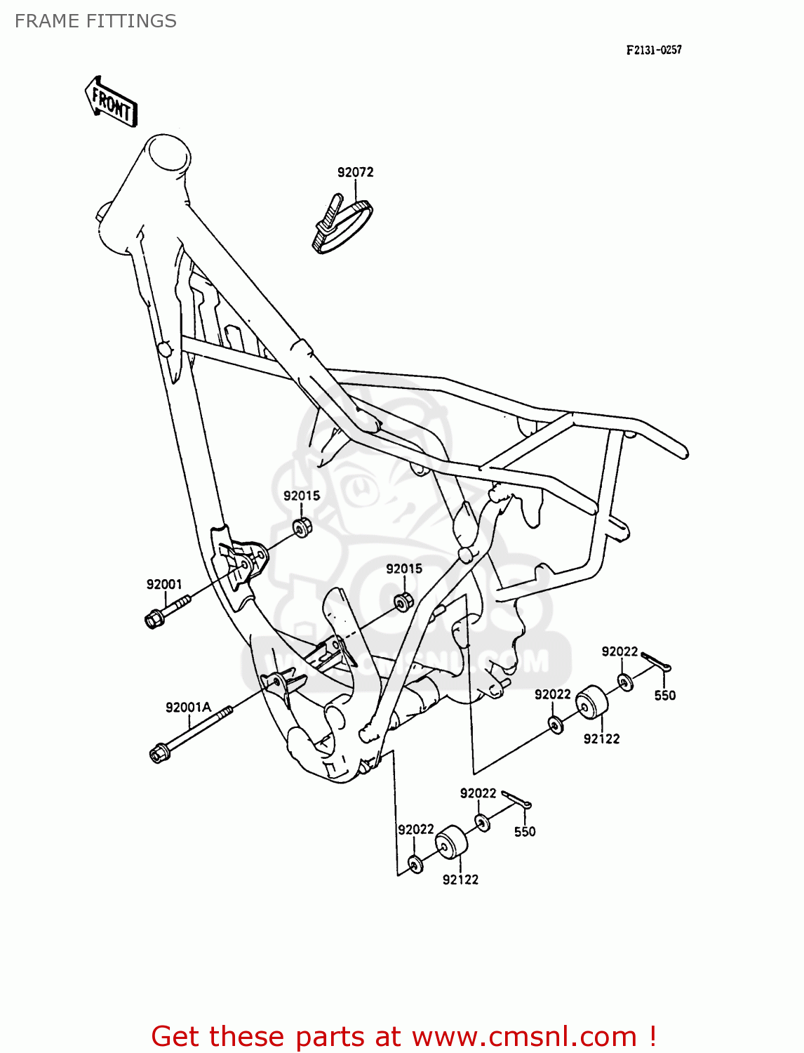 FRAME FITTINGS KX80-P1 1988 AL