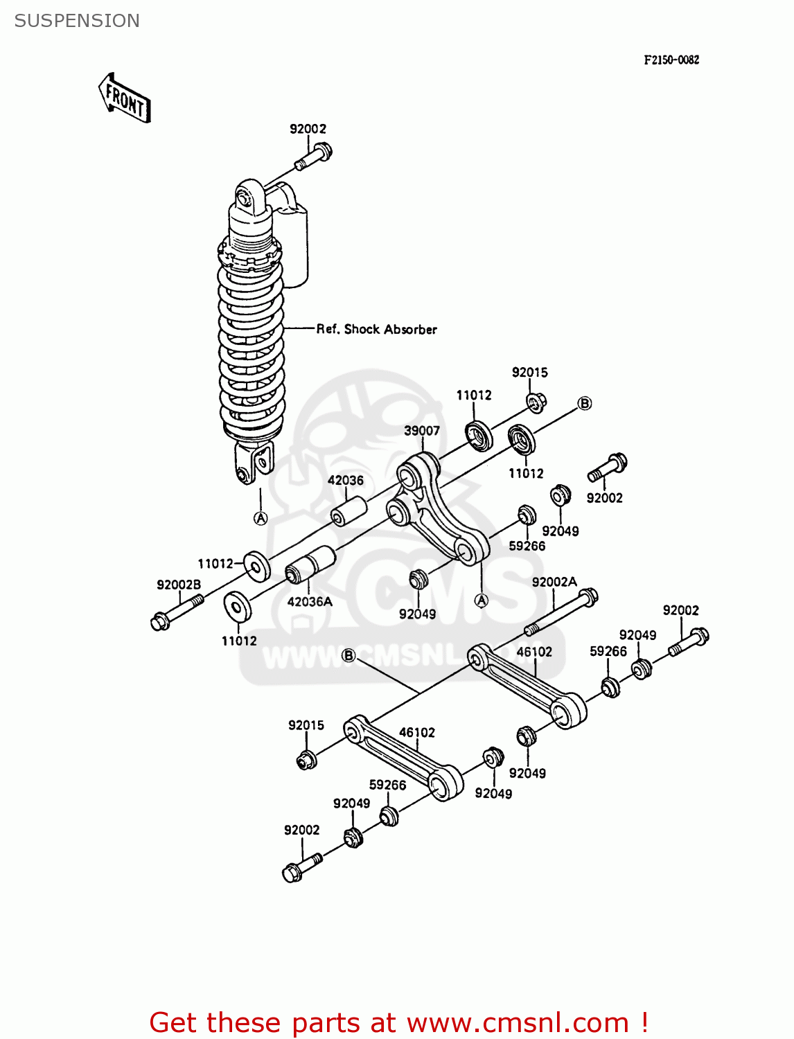 SUSPENSION KX80-P1 1988 AL