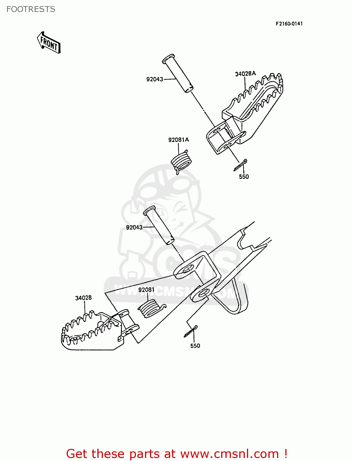 FOOTRESTS KX80-P1 1988 AL