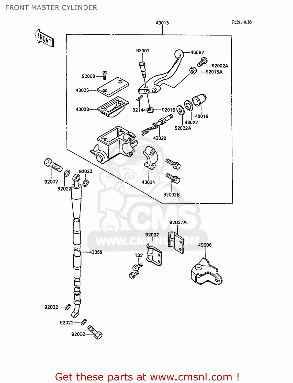 FRONT MASTER CYLINDER KX80-P1 1988 AL