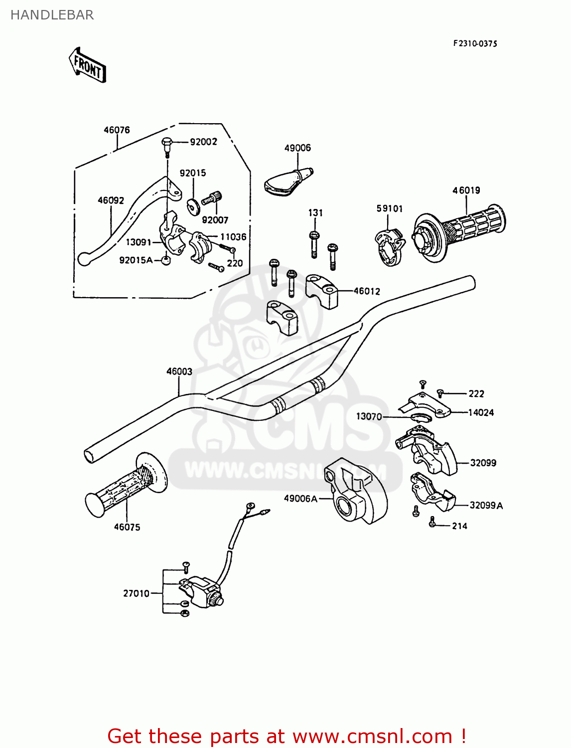 HANDLEBAR KX80-P1 1988 AL