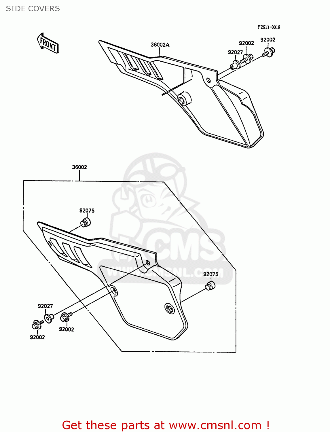 SIDE COVERS KX80-P1 1988 AL