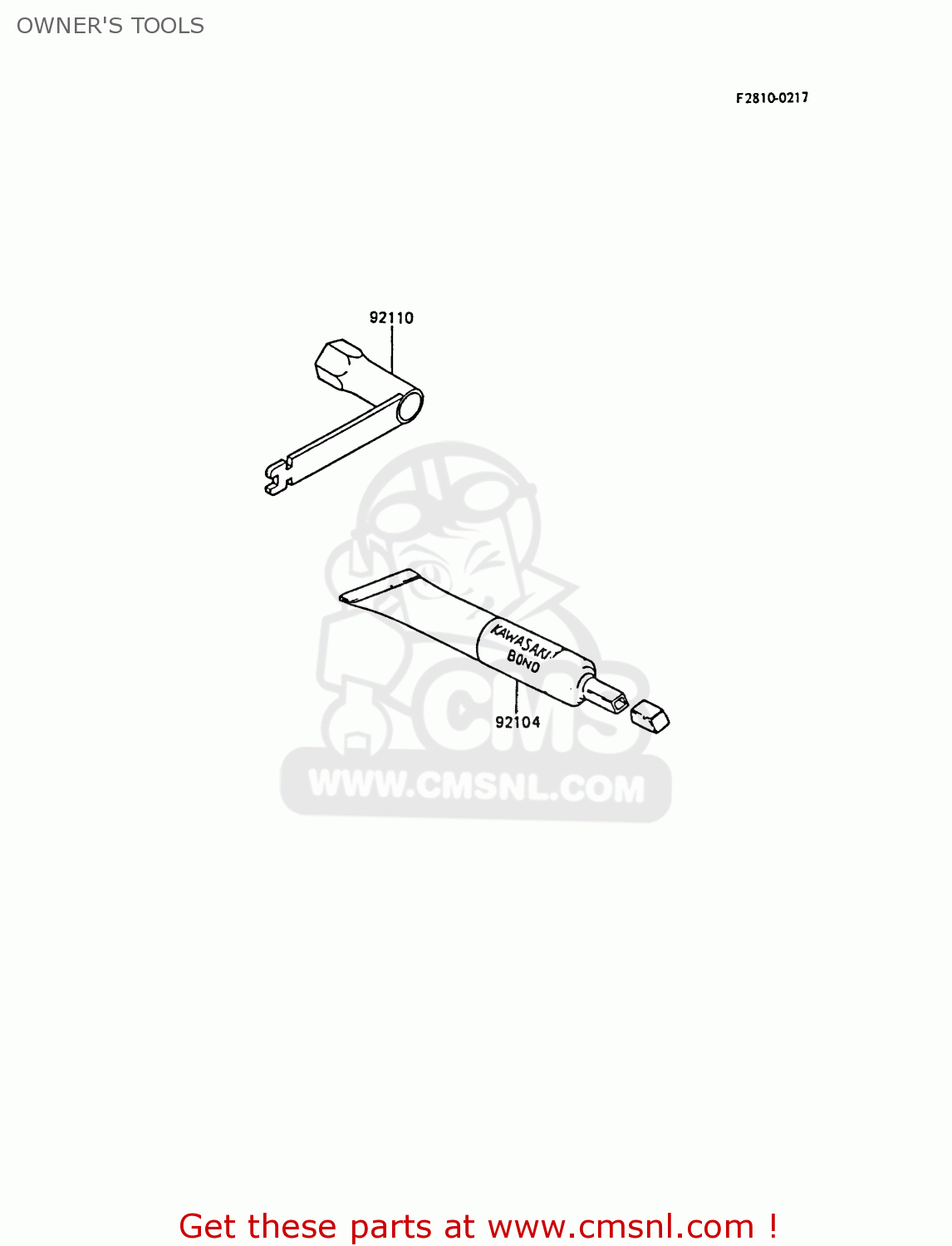 OWNER'S TOOLS KX80-P1 1988 AL