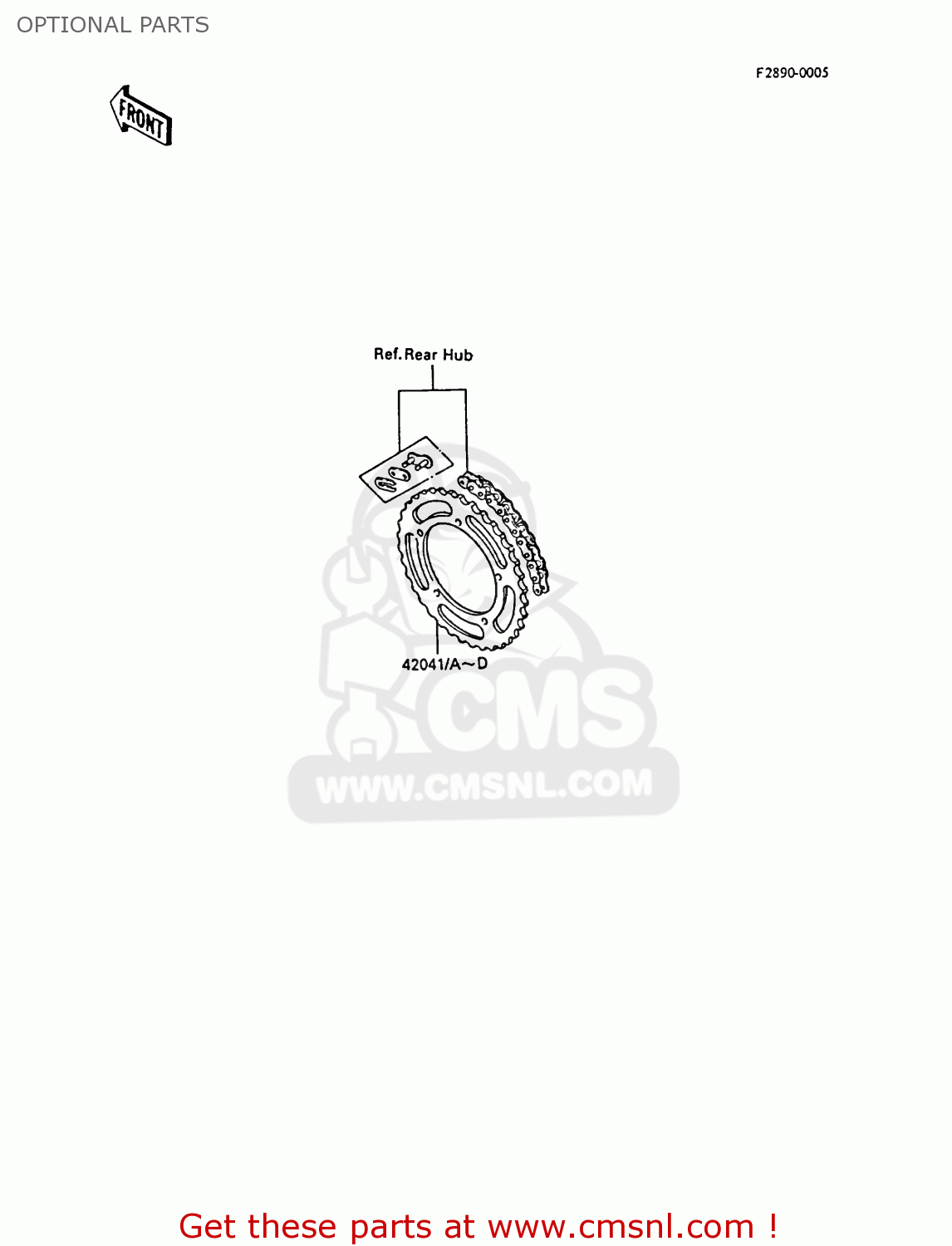 OPTIONAL PARTS KX80-P1 1988 AL