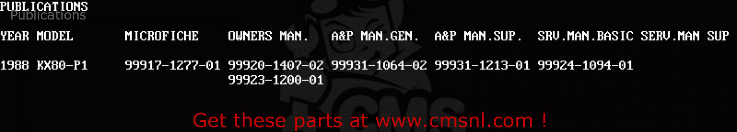 Publications KX80-P1 1988 AL