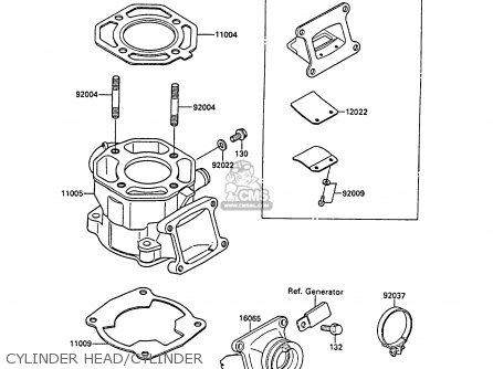 CYLINDER HEAD/CYLINDER - KX80-P1 1988 AL