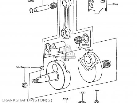 CRANKSHAFT/PISTON(S) - KX80-P1 1988 AL