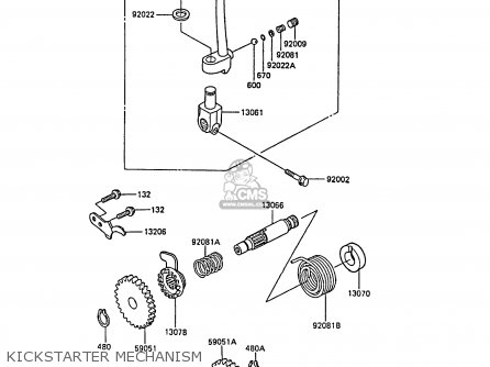 KICKSTARTER MECHANISM - KX80-P1 1988 AL