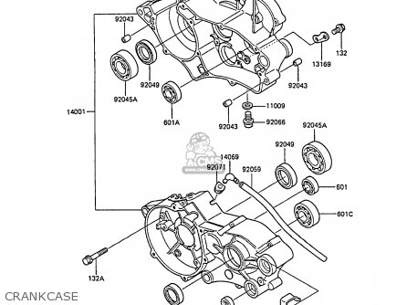 CRANKCASE - KX80-P1 1988 AL