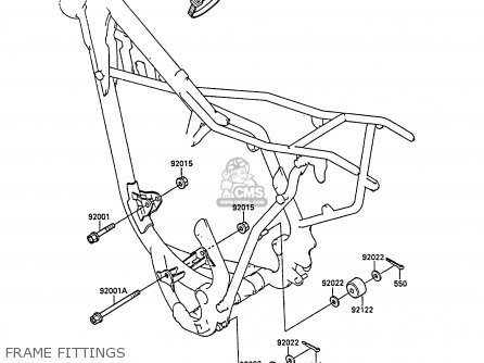 FRAME FITTINGS - KX80-P1 1988 AL