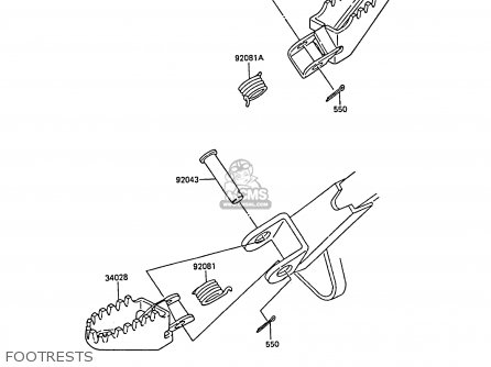 FOOTRESTS - KX80-P1 1988 AL