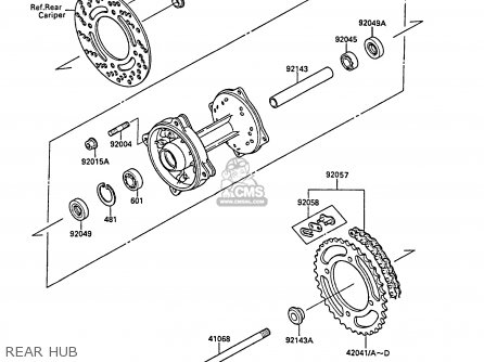 REAR HUB - KX80-P1 1988 AL